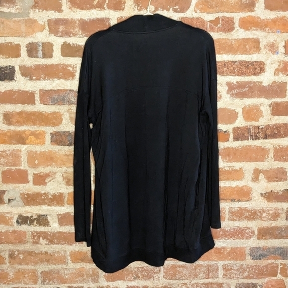 Banana Republic Baby Terry Medium Black‎ Open Front Cardigan w/ Pockets - Picture 5 of 10